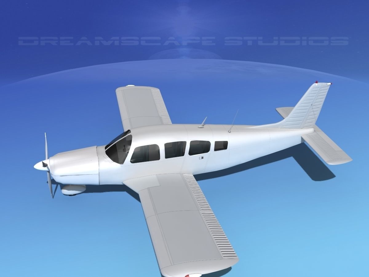 Piper Cherokee Six 300 Bare Metal 3D model_9