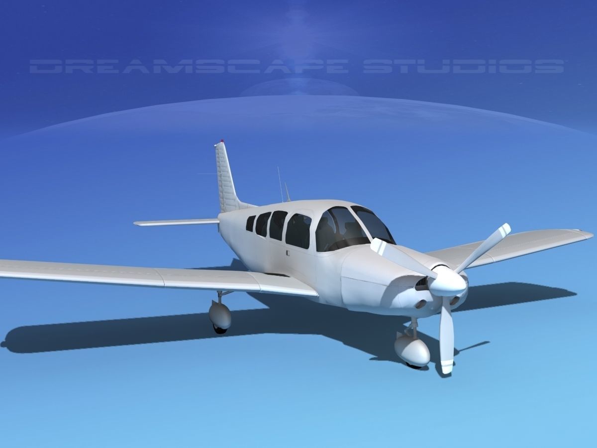 Piper Cherokee Six 300 Bare Metal 3D model_2