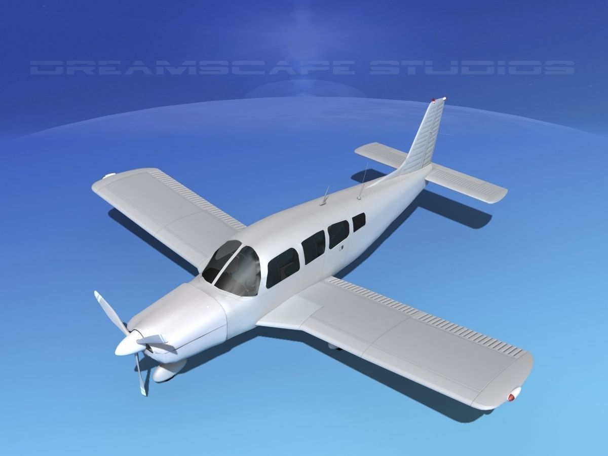 Piper Cherokee Six 300 Bare Metal 3D model_10