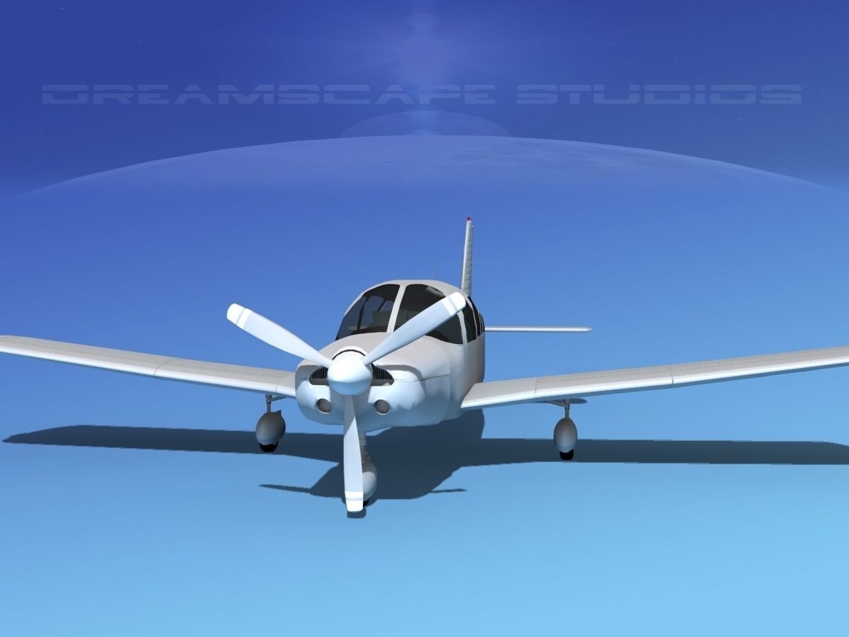 Piper Cherokee Six 300 Bare Metal 3D model_1