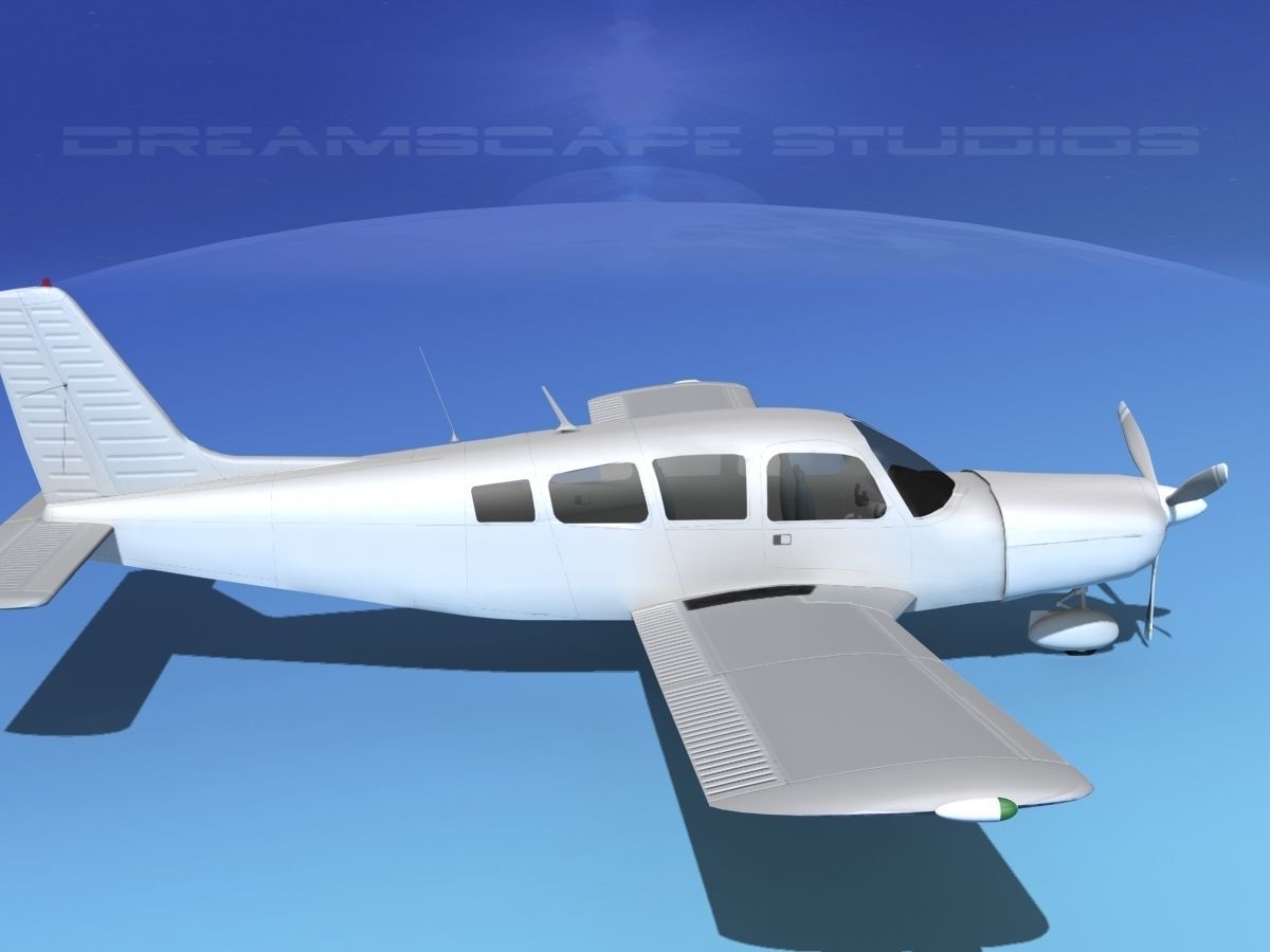 Piper Cherokee Six 300 Bare Metal 3D model_4