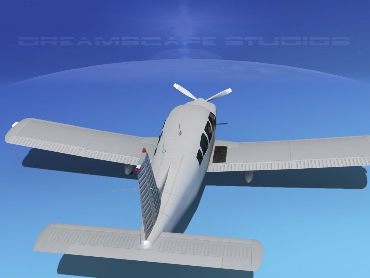 Piper Cherokee Six 300 Bare Metal 3D model_6