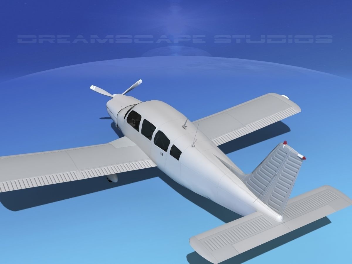 Piper Cherokee Six 300 Bare Metal 3D model_7