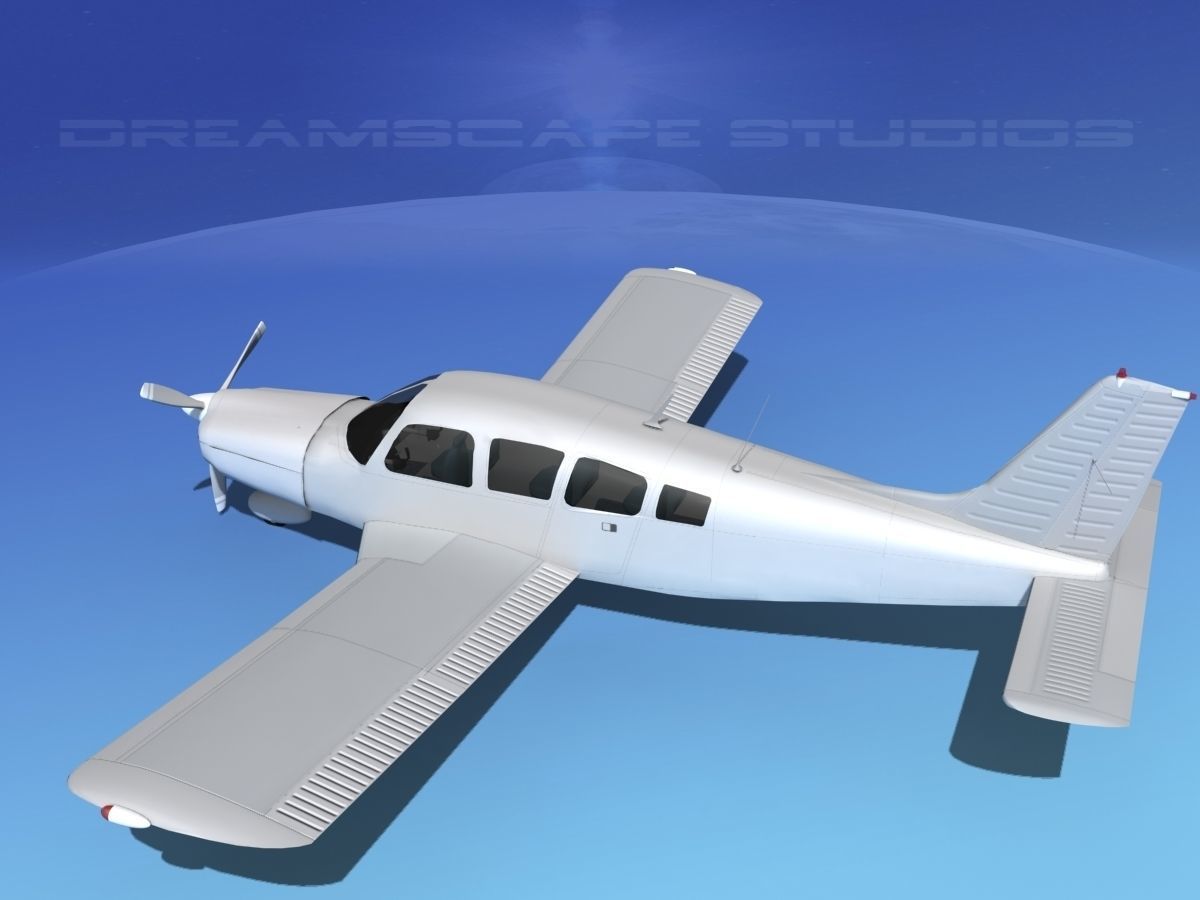 Piper Cherokee Six 300 Bare Metal 3D model_8