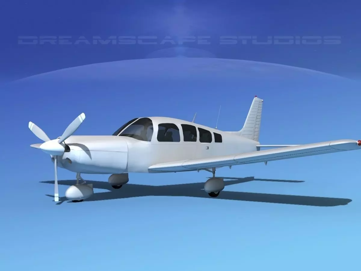 Piper Cherokee Six 300 Bare Metal 3D model_0