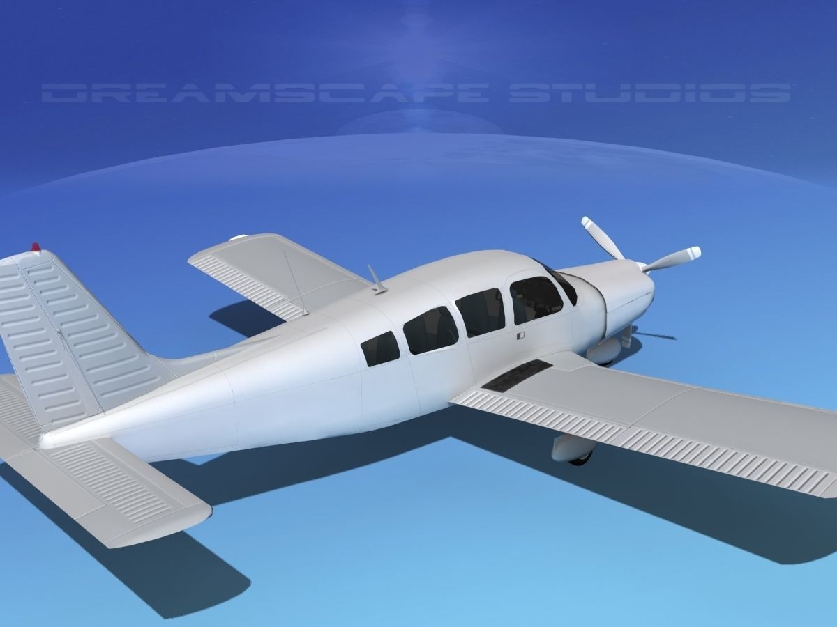 Piper Cherokee Six 300 Bare Metal 3D model_5