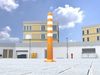 Flexible Traffic Bollard 1000 Low-poly 3D model_1
