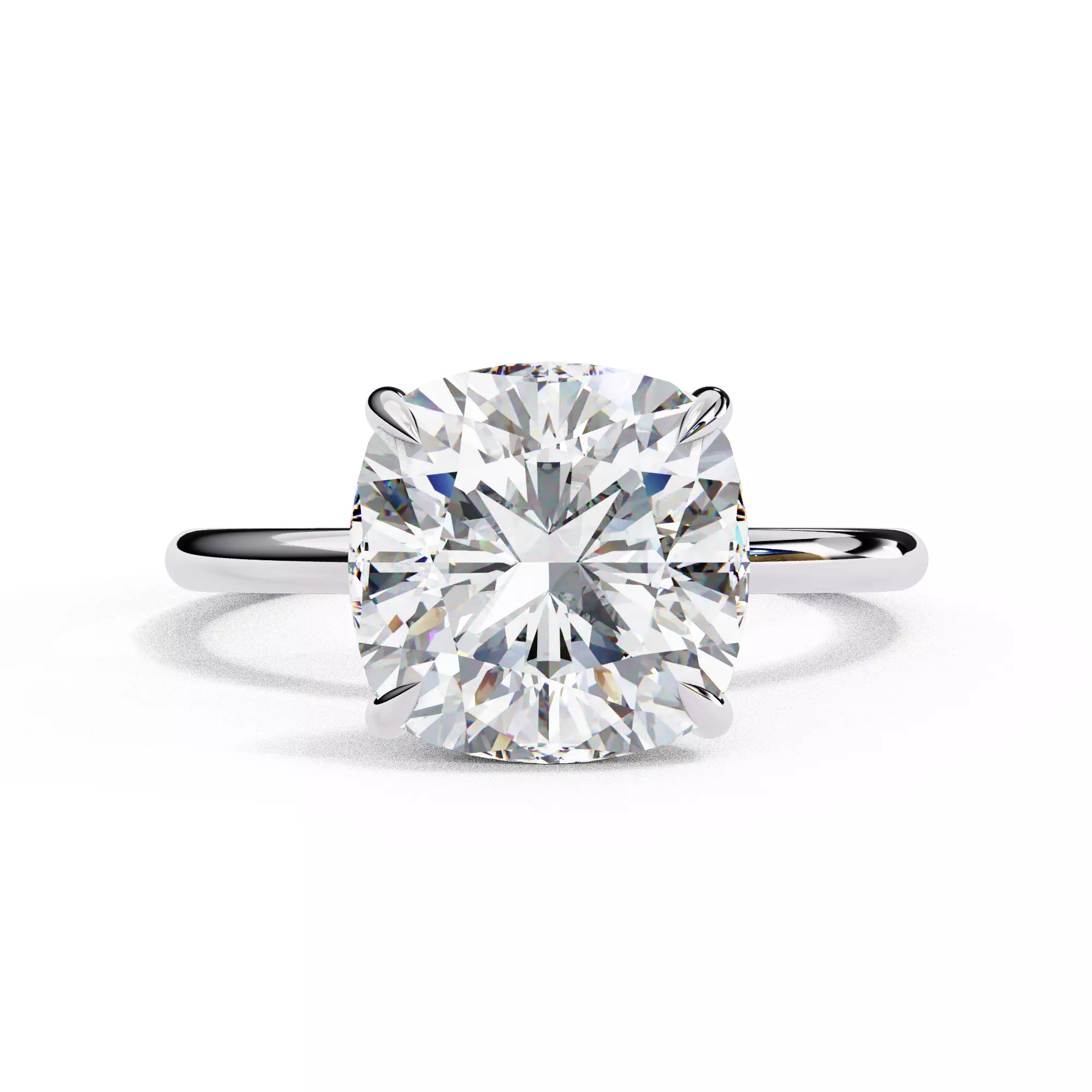 ASSCHER DIAMOND RING -CAD-057   3D model_0