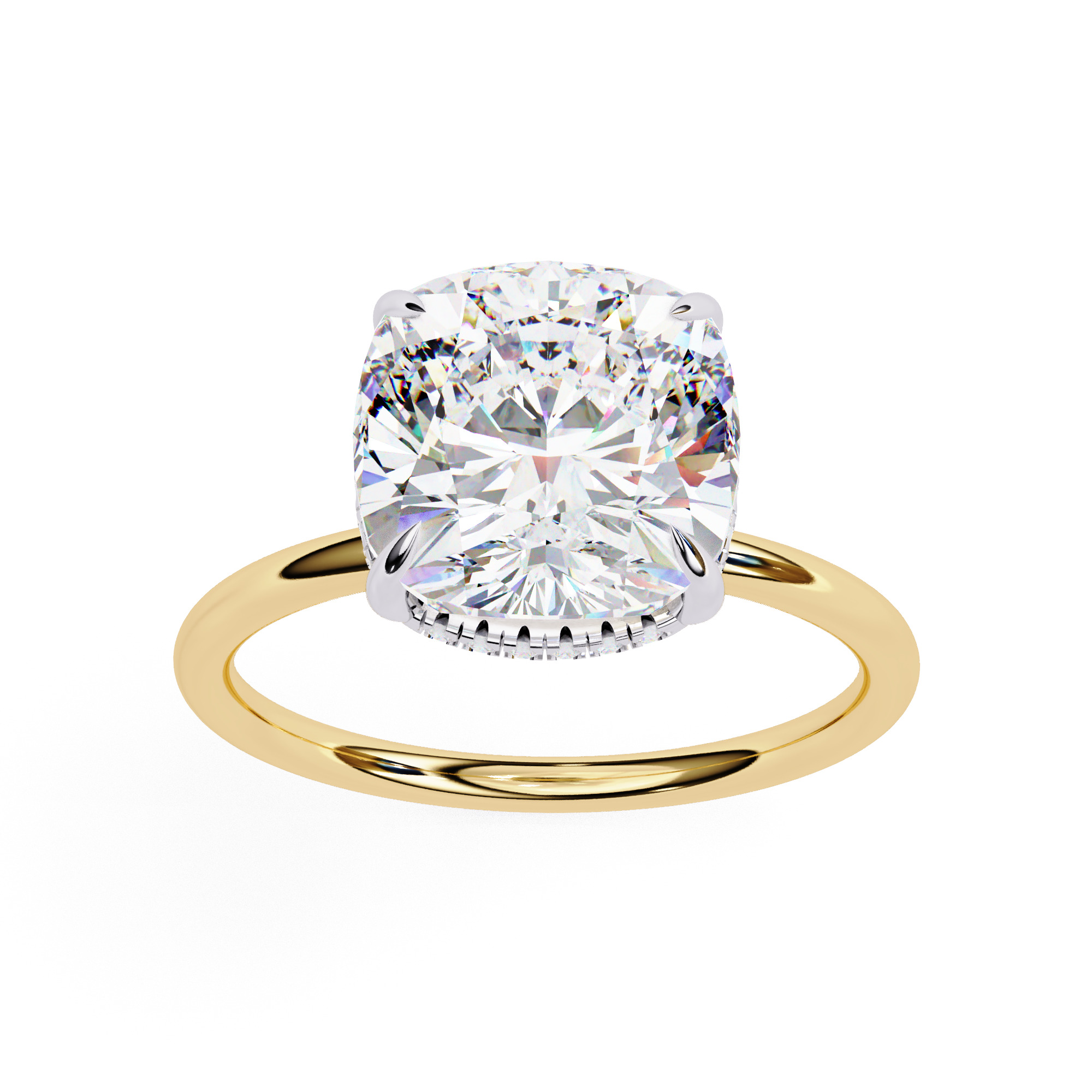 ASSCHER DIAMOND RING -CAD-057   3D model_4