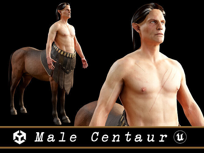 Centaur Male - Character  Low-poly 3D model
