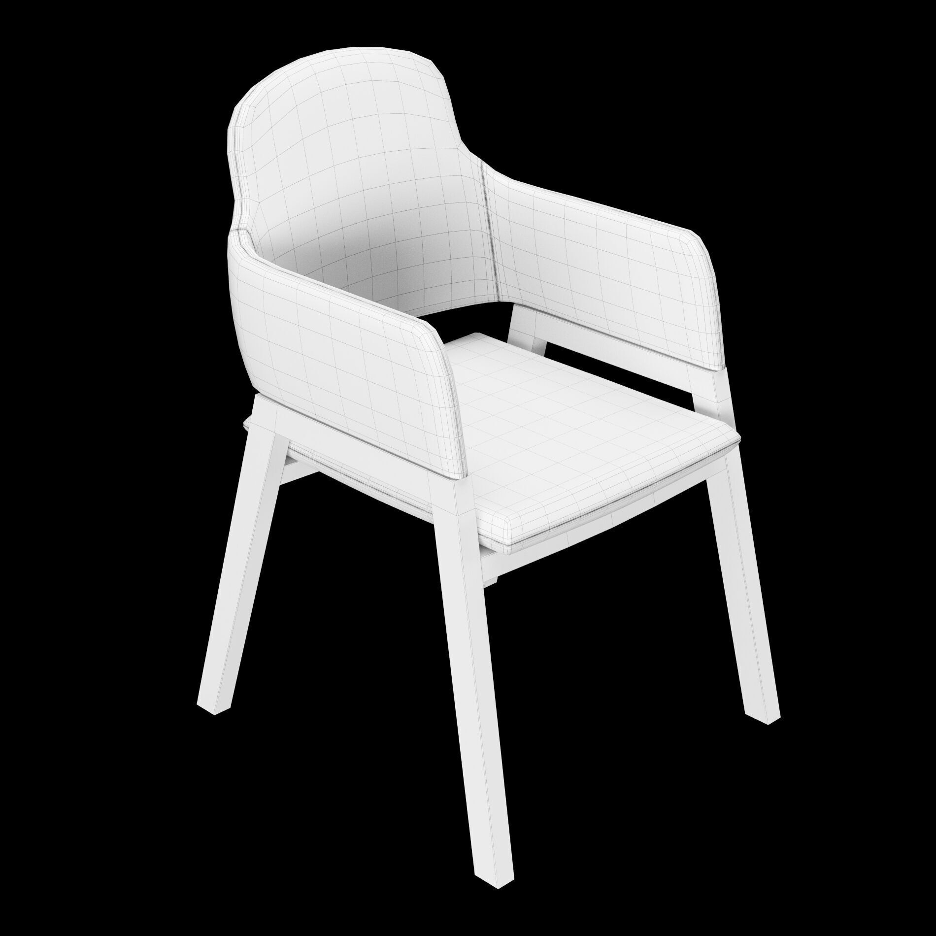 Modern dining table whith chair2 3D model_12