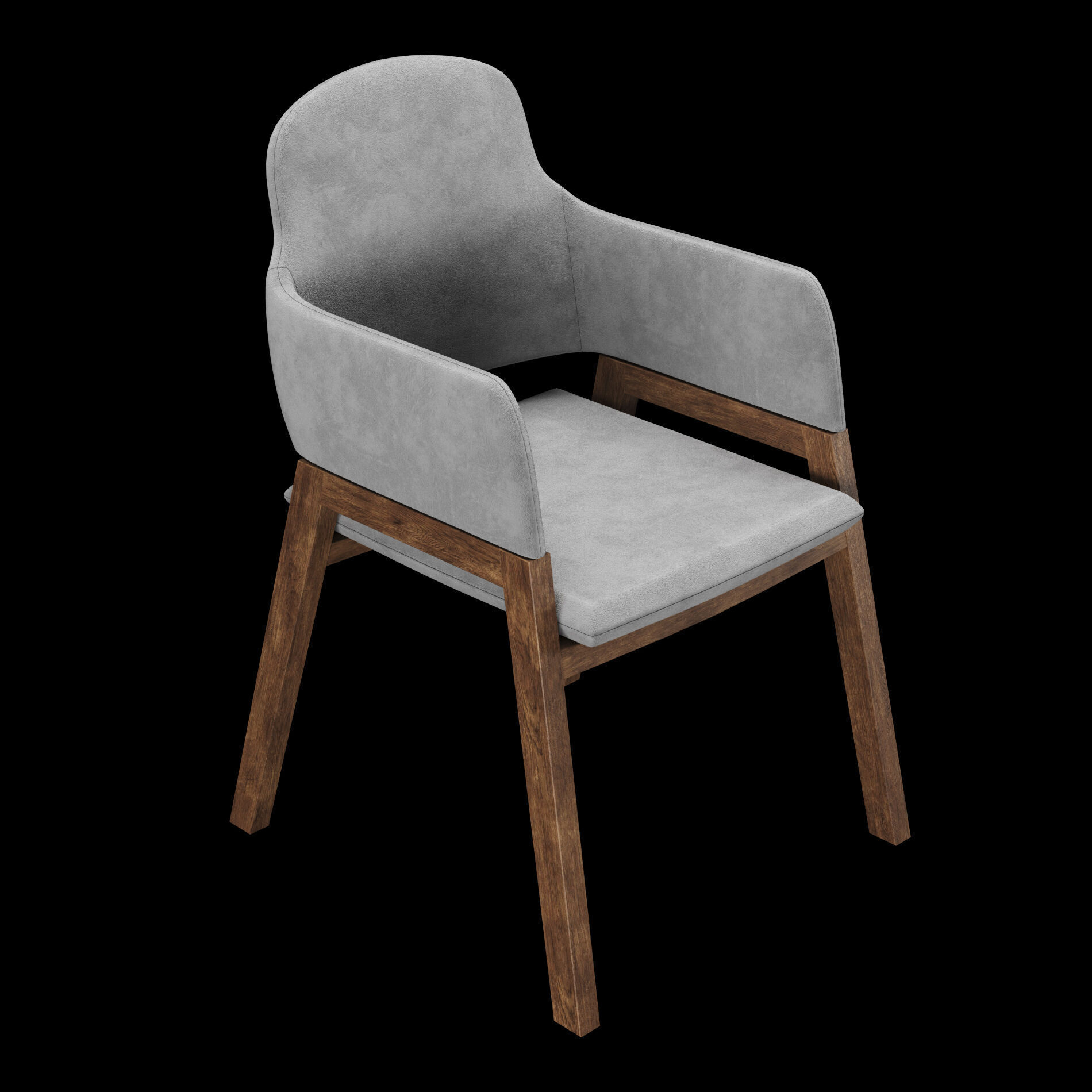 Modern dining table whith chair2 3D model_11