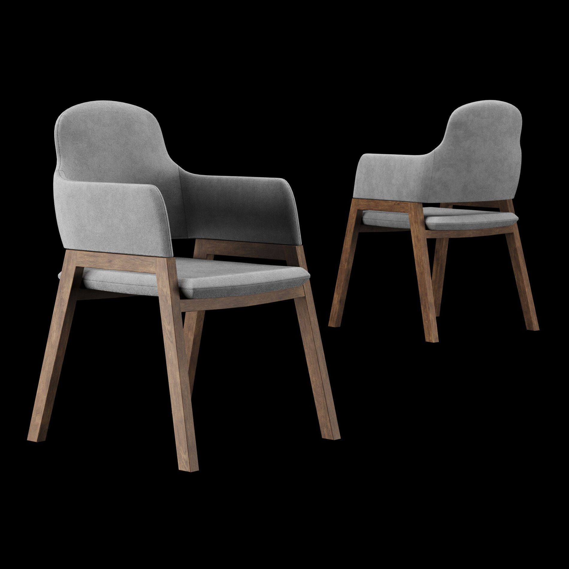 Modern dining table whith chair2 3D model_13