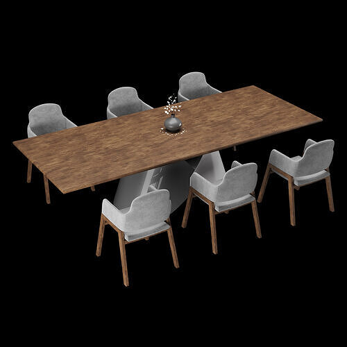 Modern dining table 3D model