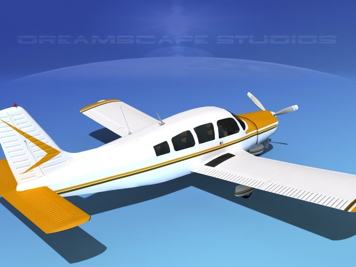 Piper Cherokee Six 300 V02 3D model_5