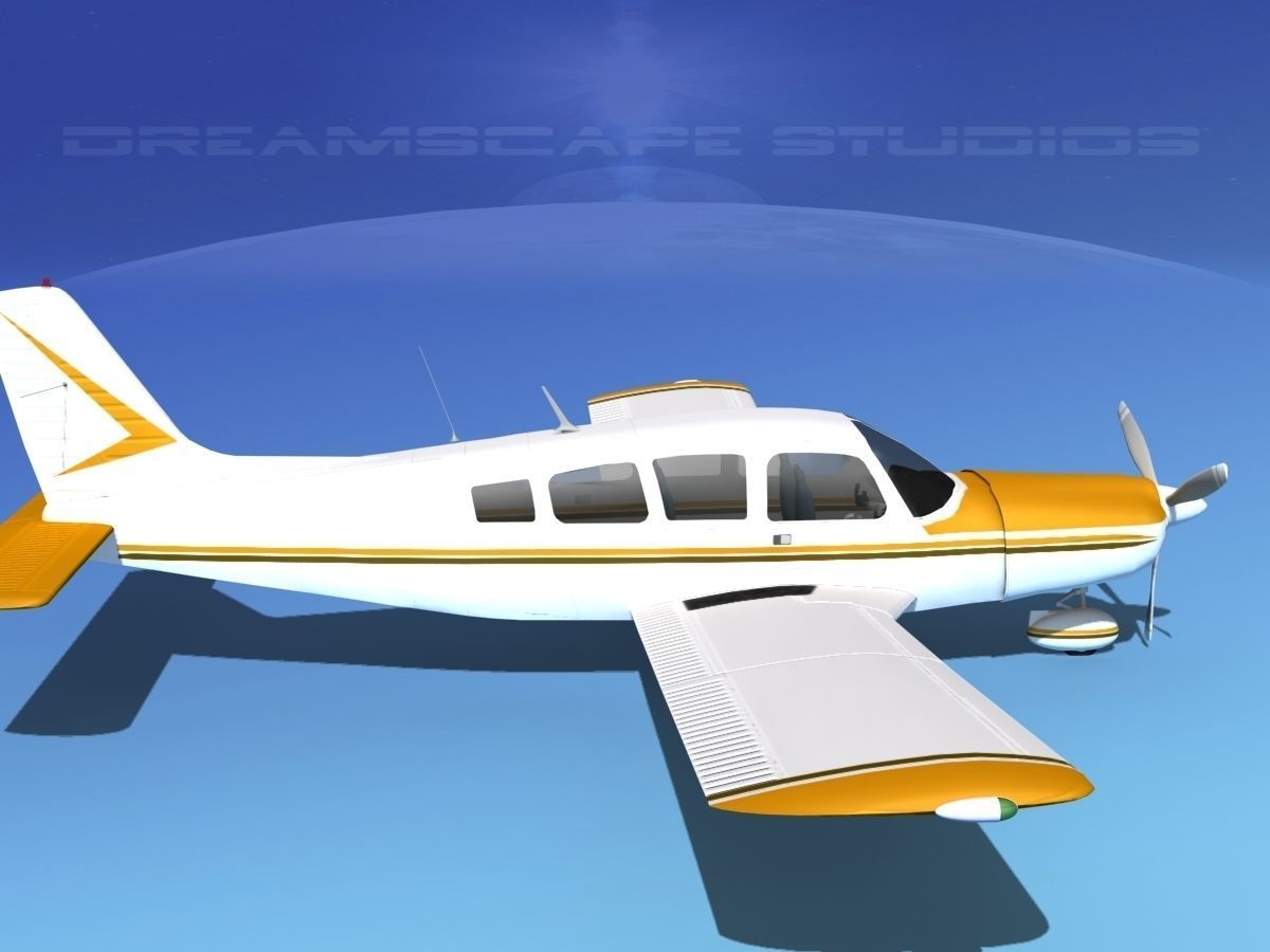Piper Cherokee Six 300 V02 3D model_4