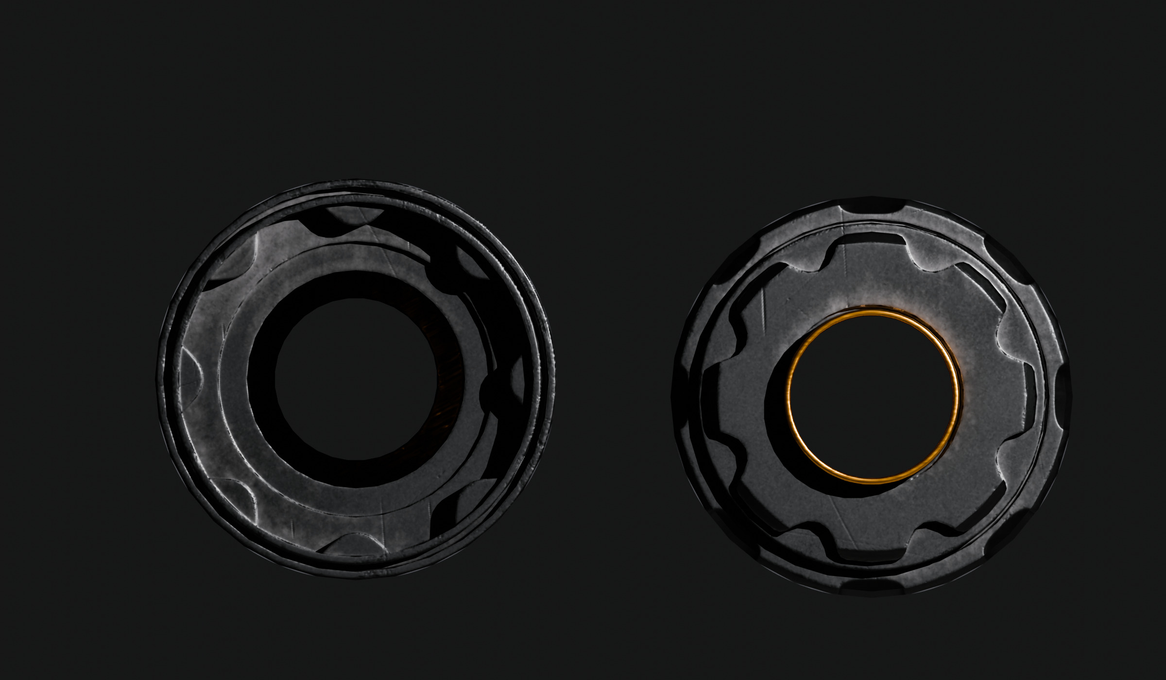 Rugged Obsidian 45 Pistol Suppressor - Game Ready Low-poly 3D model_5