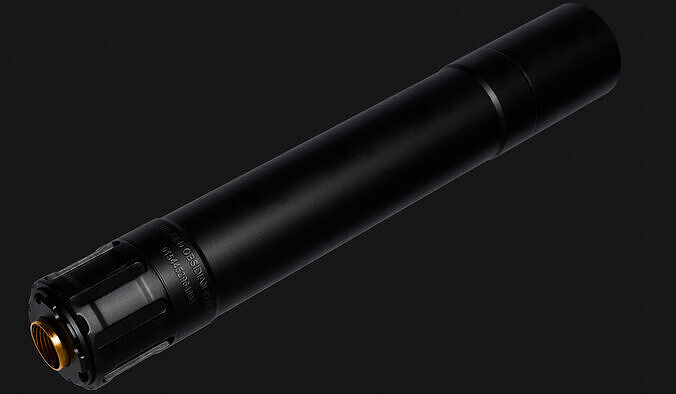 Rugged Obsidian 45 Pistol Suppressor - Game Ready Low-poly 3D model