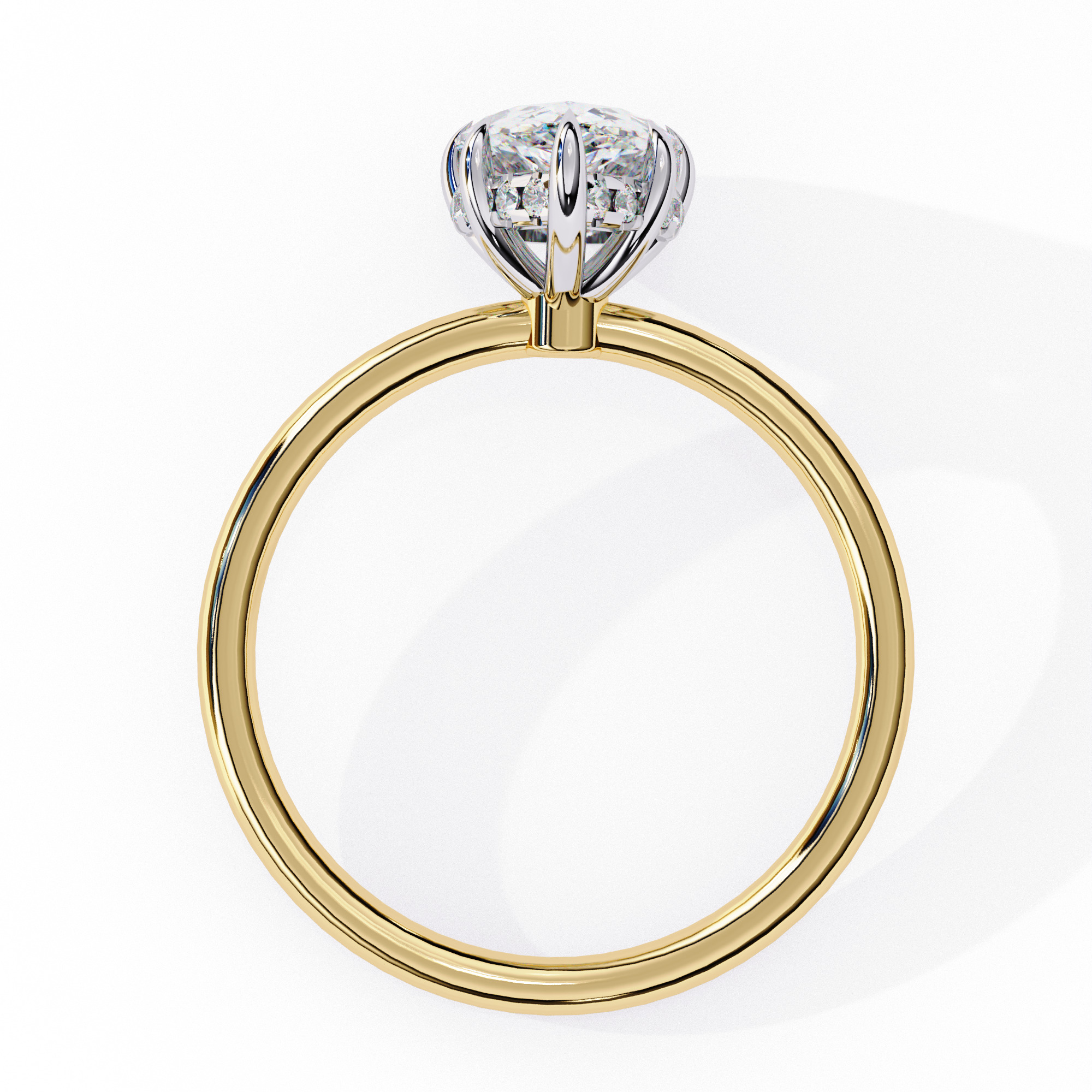 PEAR DIAMOND RING -CAD-059 3D model_10