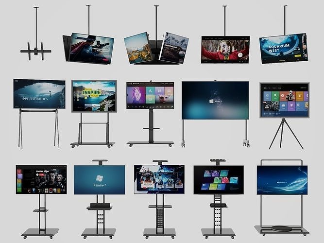 Display Screen and Stand Collection 3D Models 3D model