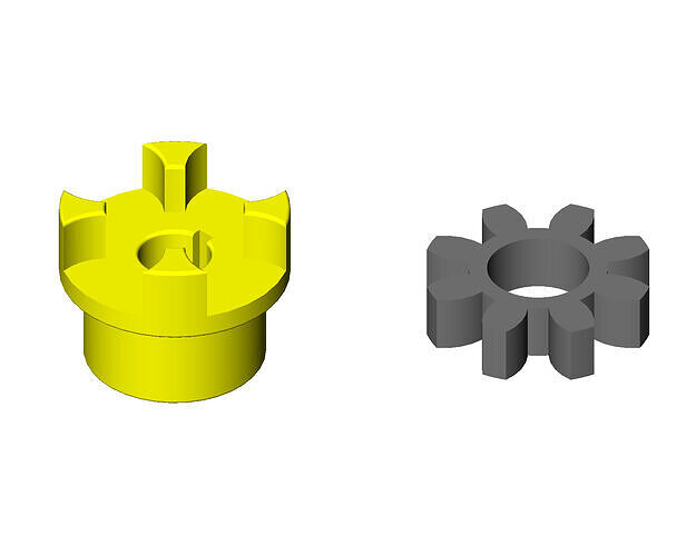 Coupling for 11 kW 1700 RPM electric motor 3D print model