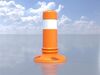 Flexible Traffic PVC Bollards with white Reflective Strips 3D Model Collection_4