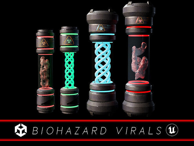 Biohazard Virals Low-poly 3D model