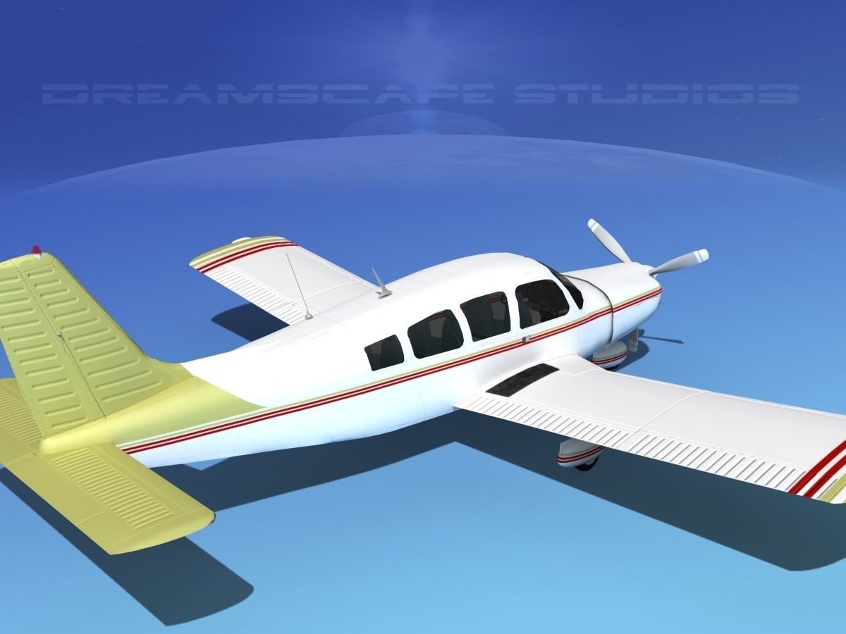 Piper Cherokee Six 300 V07 3D model_5