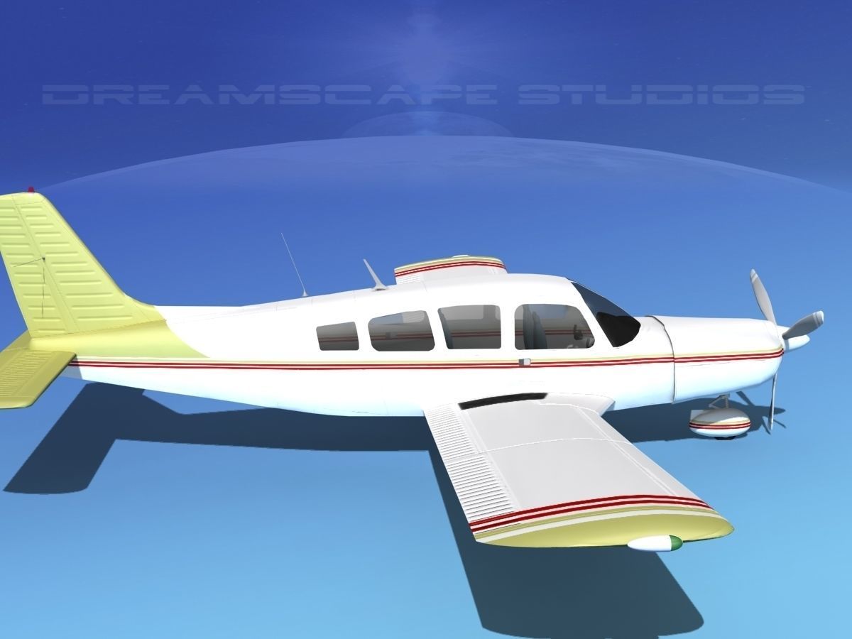 Piper Cherokee Six 300 V07 3D model_4
