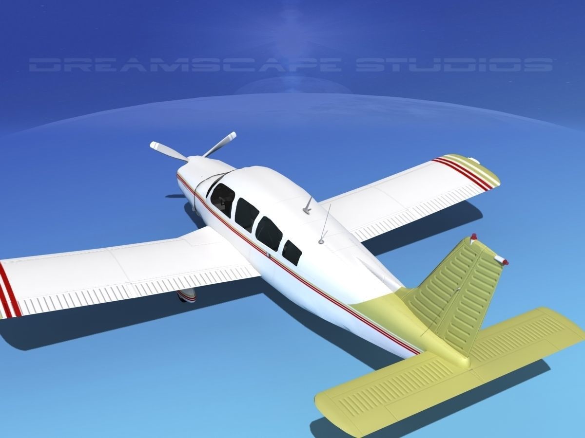 Piper Cherokee Six 300 V07 3D model_7