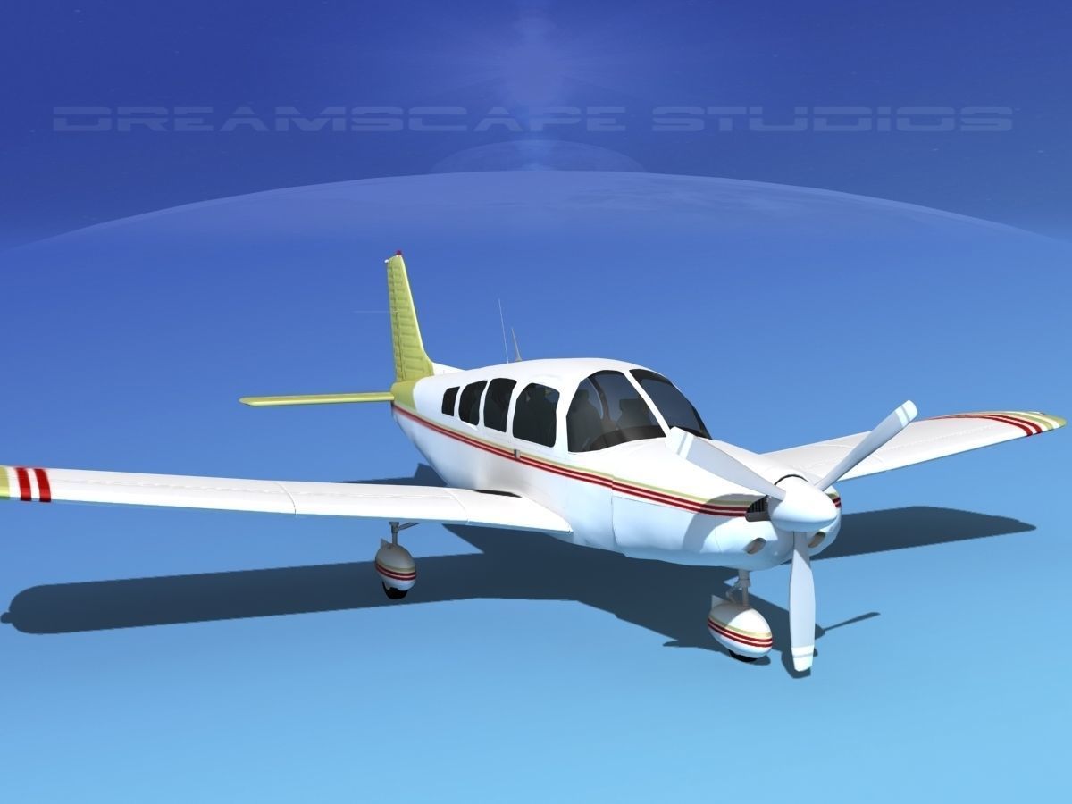 Piper Cherokee Six 300 V07 3D model_2