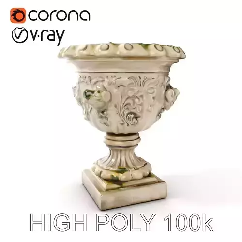 Ornate Stone Planter model pack