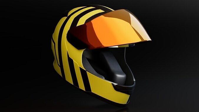 Motorcycle Helmet Low-poly 3D model