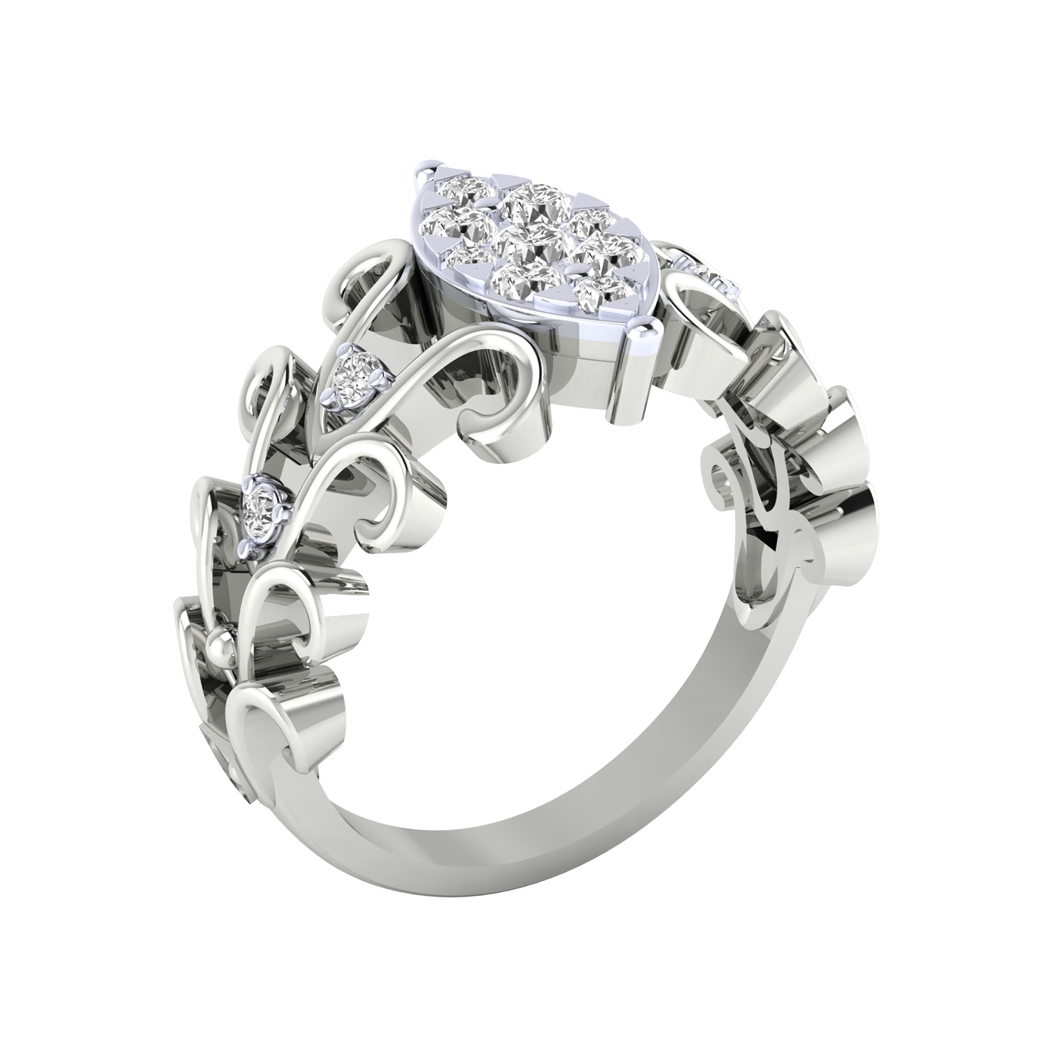 Women Ring Render 3dm STL MTL SLC JCD OBJ FBX Details 3D print model_15