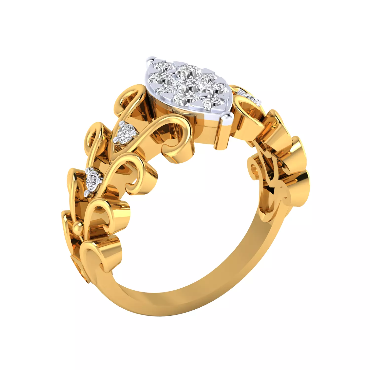 Women Ring Render 3dm STL MTL SLC JCD OBJ FBX Details 3D print model_0