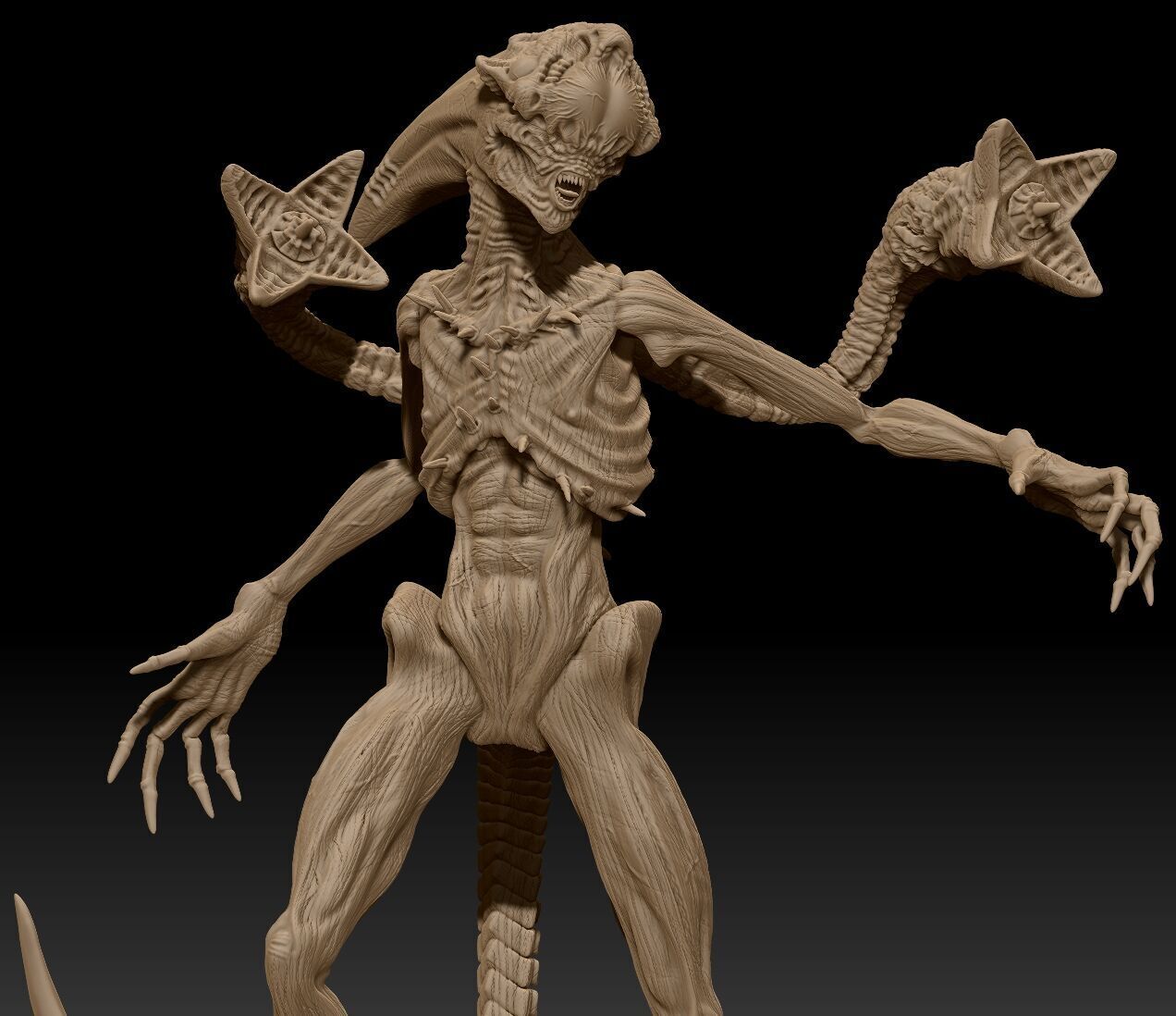Neomorph White Spike 3D print model_3