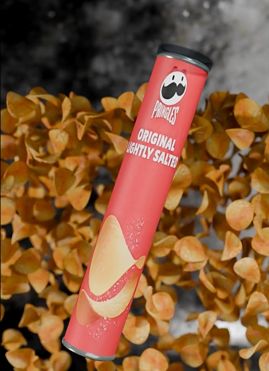 PRINGLES BOX Low-poly 3D model_2