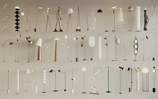 Modern Floor Lamp Collection 3D Models 3D model