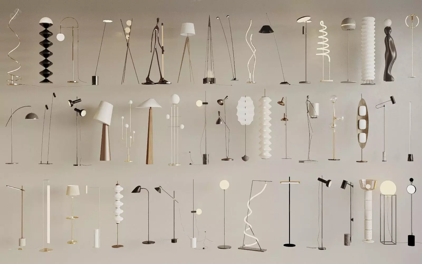 Modern Floor Lamp Collection 3D Models 3D model_0