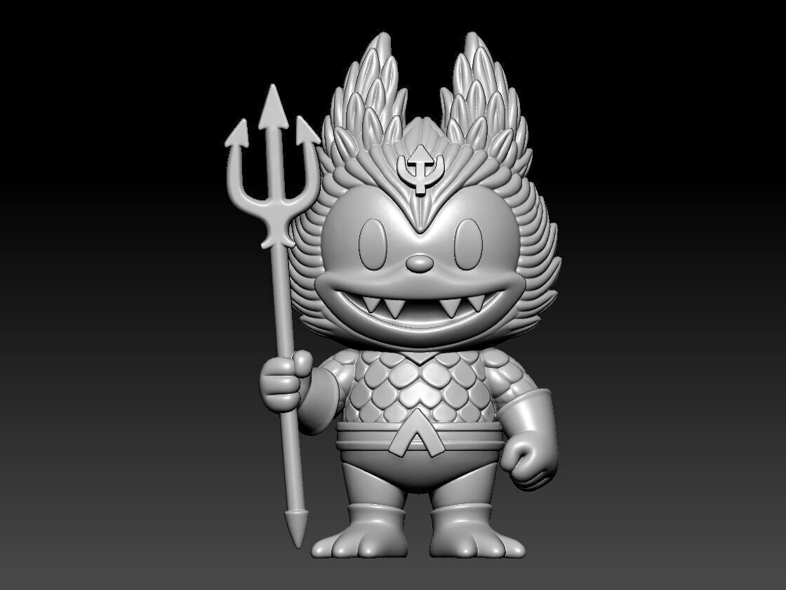 Labubu - Aquaman DC Comics statue - 3D print 3D print model_2