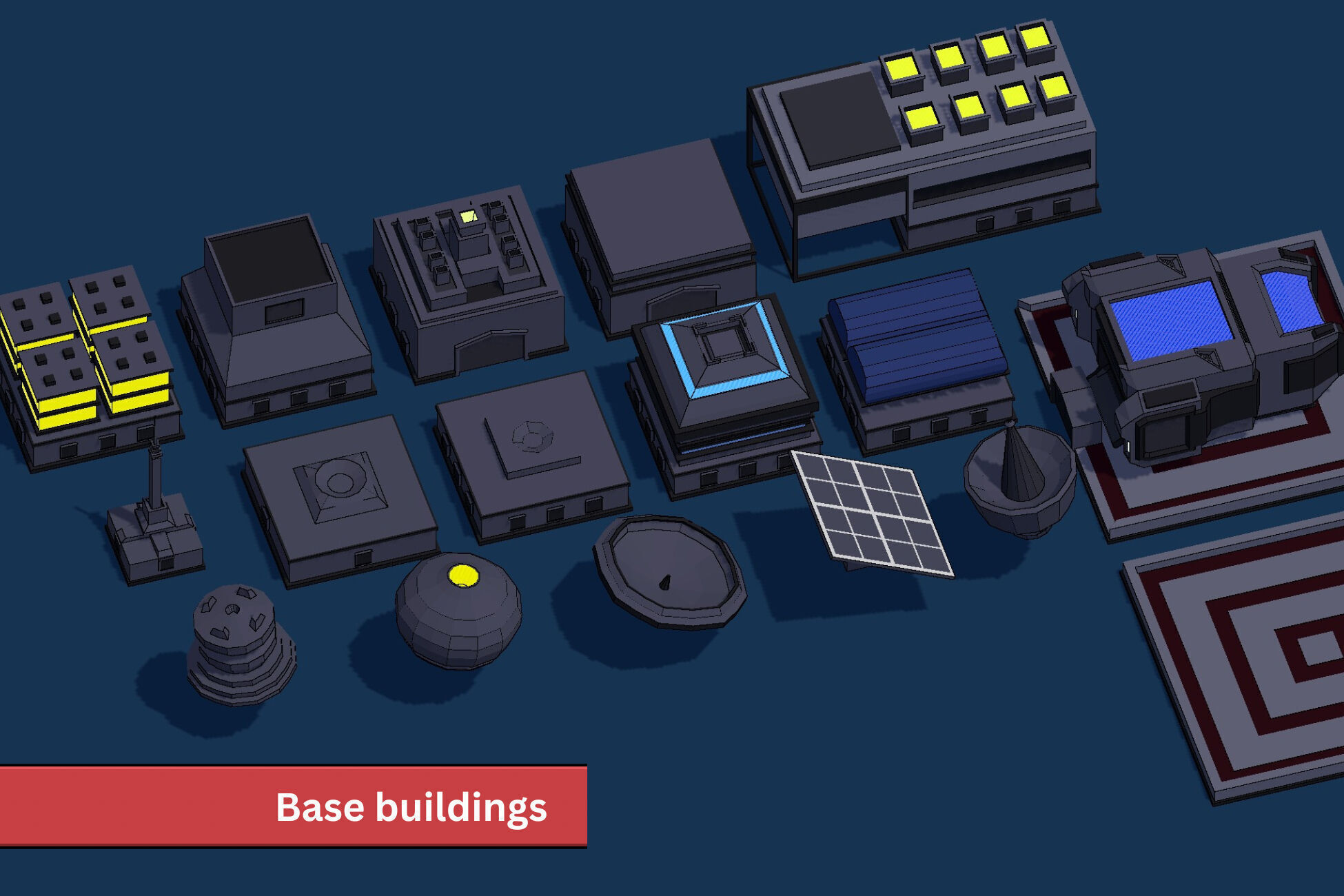 Sci-Fi Base Pack - Stylized Low poly 3D Models Low-poly 3D model_5