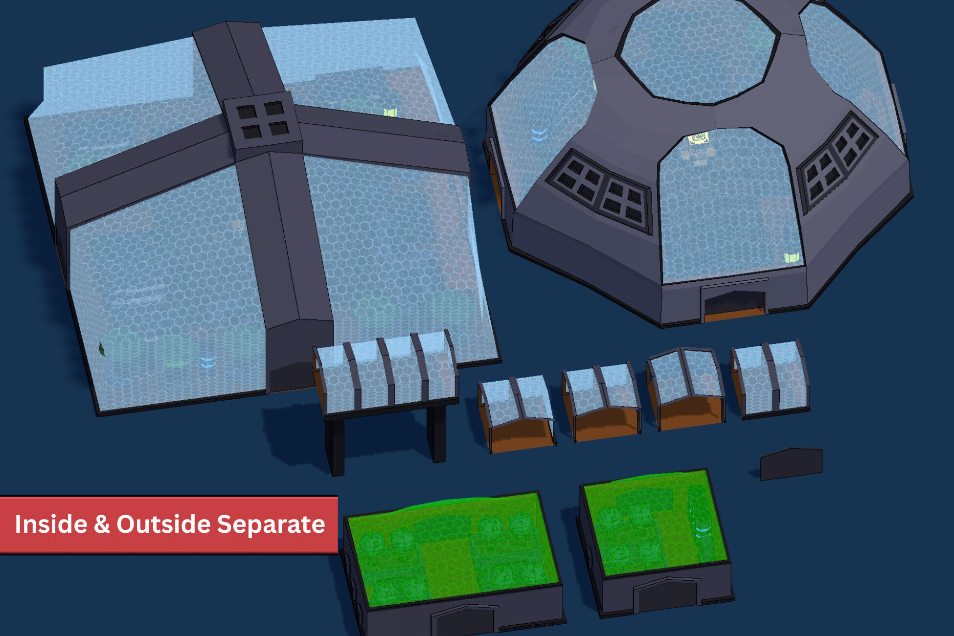 Sci-Fi Base Pack - Stylized Low poly 3D Models Low-poly 3D model_7