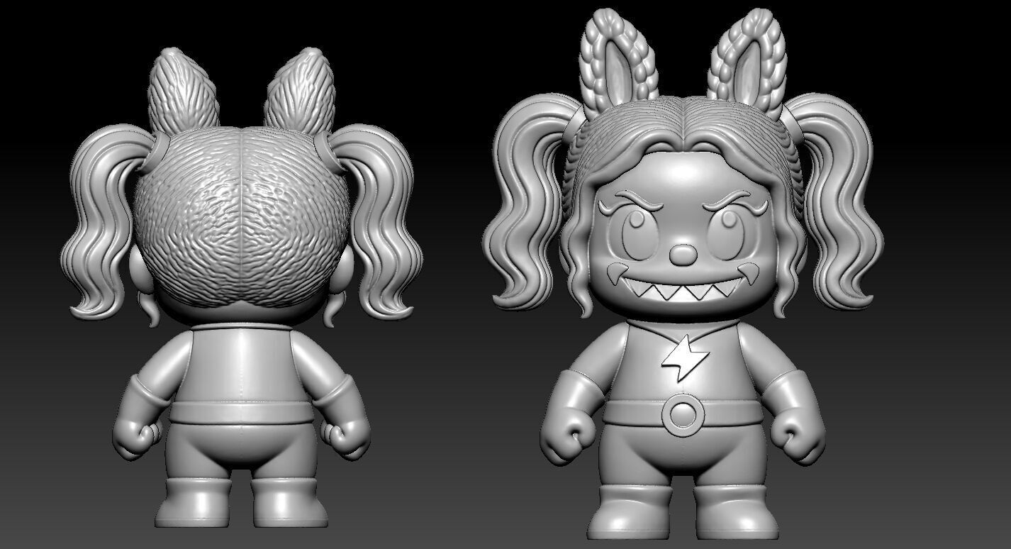 Labubu - Harley Quinn DC Comics statue - 3D print 3D print model_3