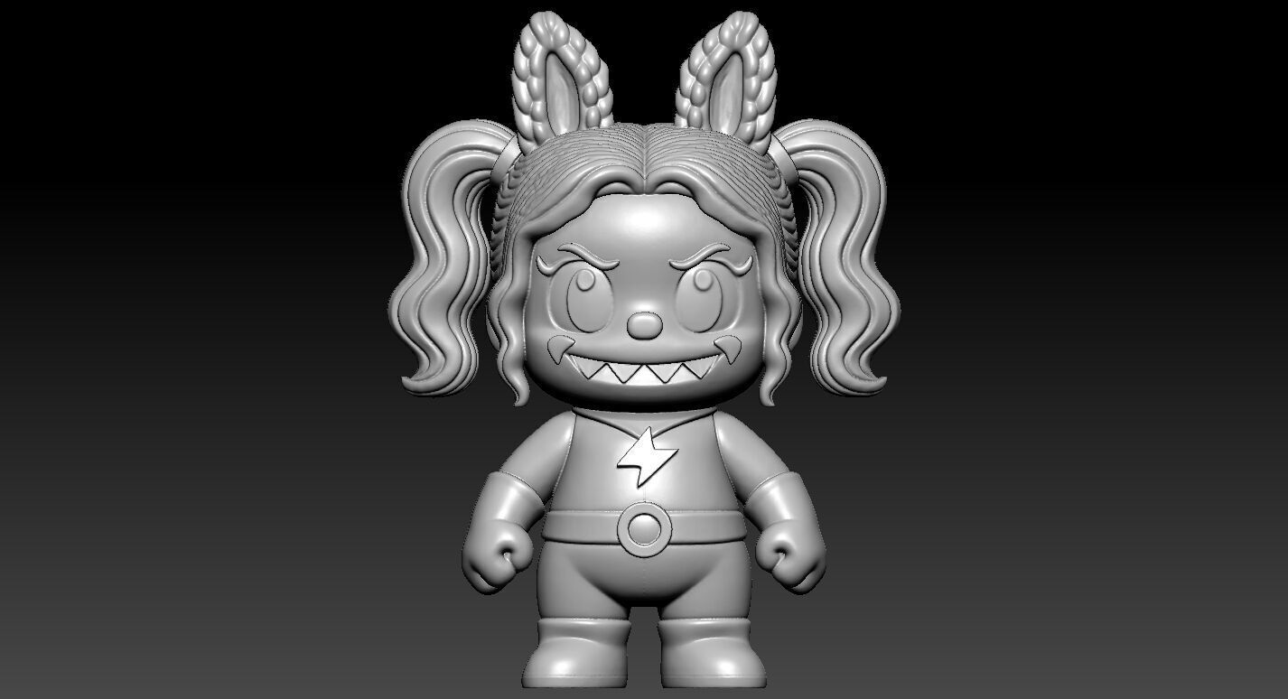 Labubu - Harley Quinn DC Comics statue - 3D print 3D print model_2