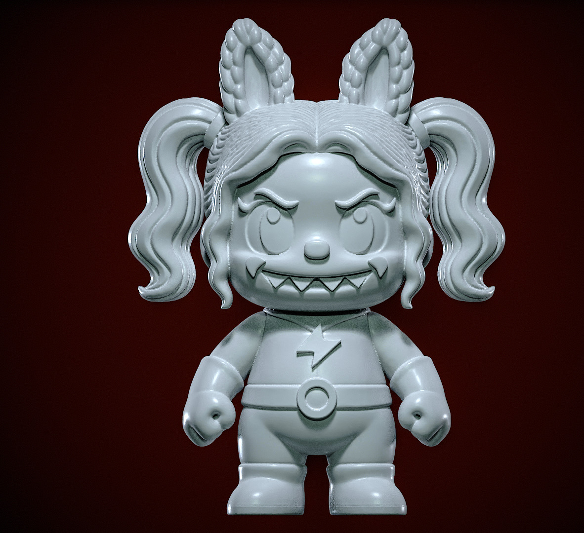 Labubu - Harley Quinn DC Comics statue - 3D print 3D print model_1