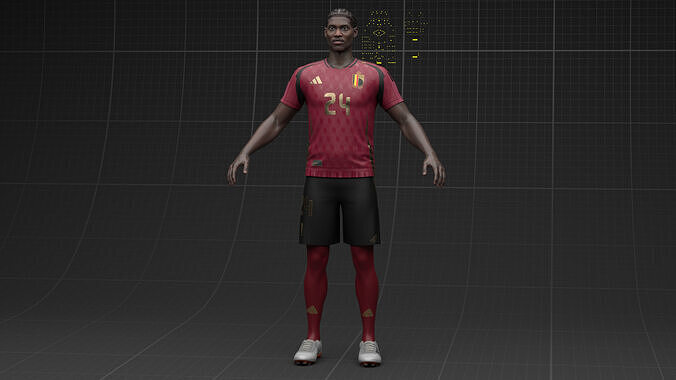 Soccer Player Low-poly 3D model