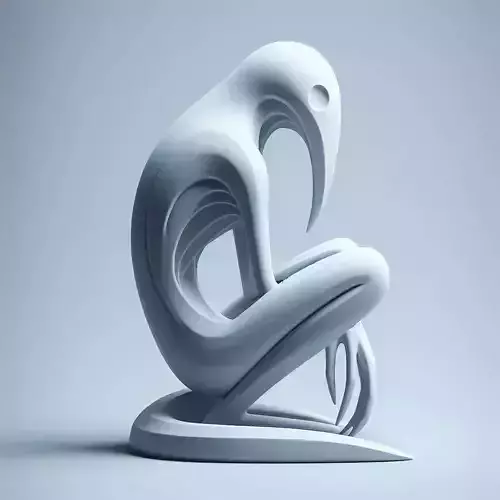 Minimalist Swamp Beast Stylized Creature