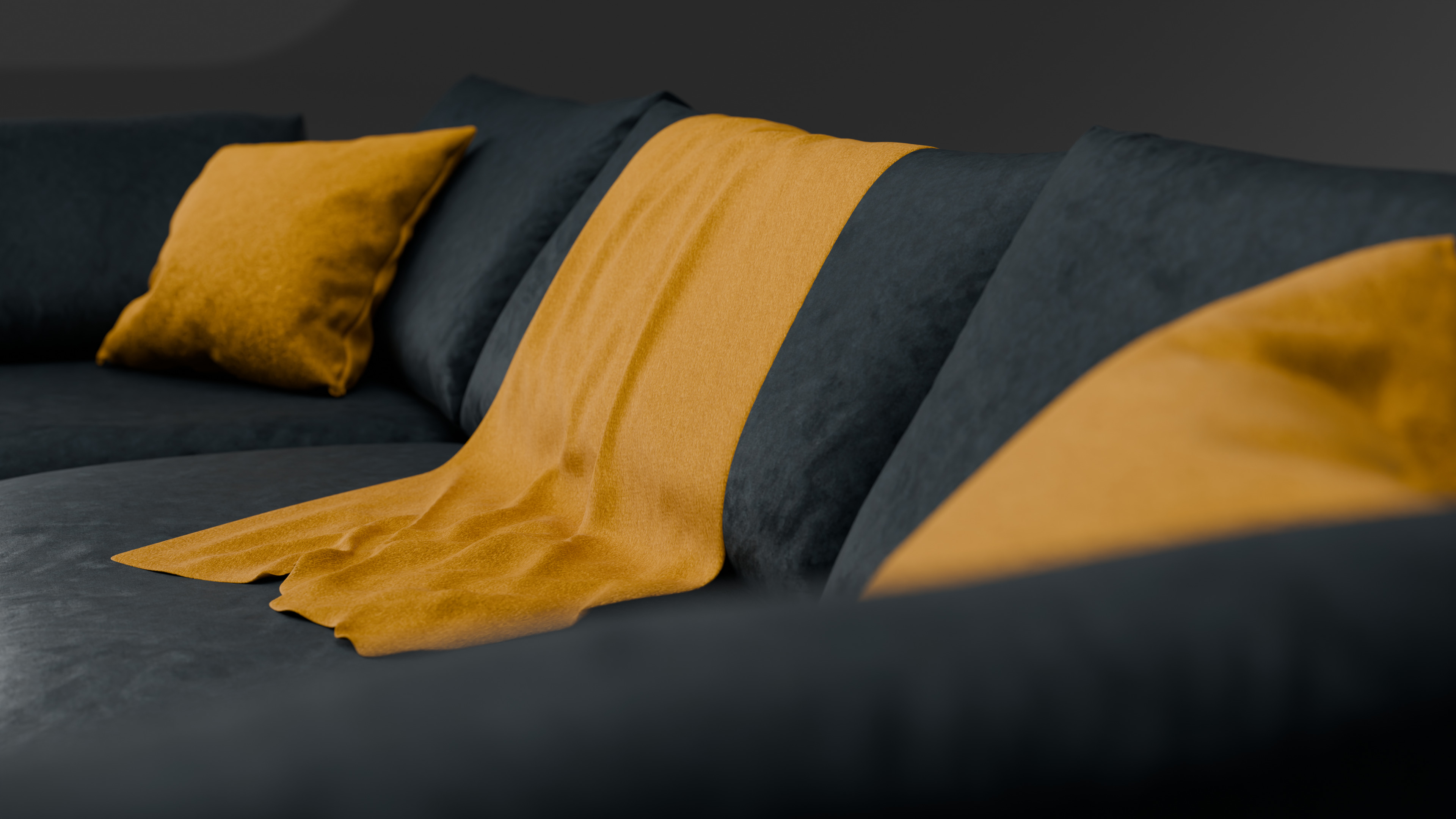 Cloud Modular Sofa 3D Model Ultra-Comfort 3-Piece plus Ottoman 3D model_8