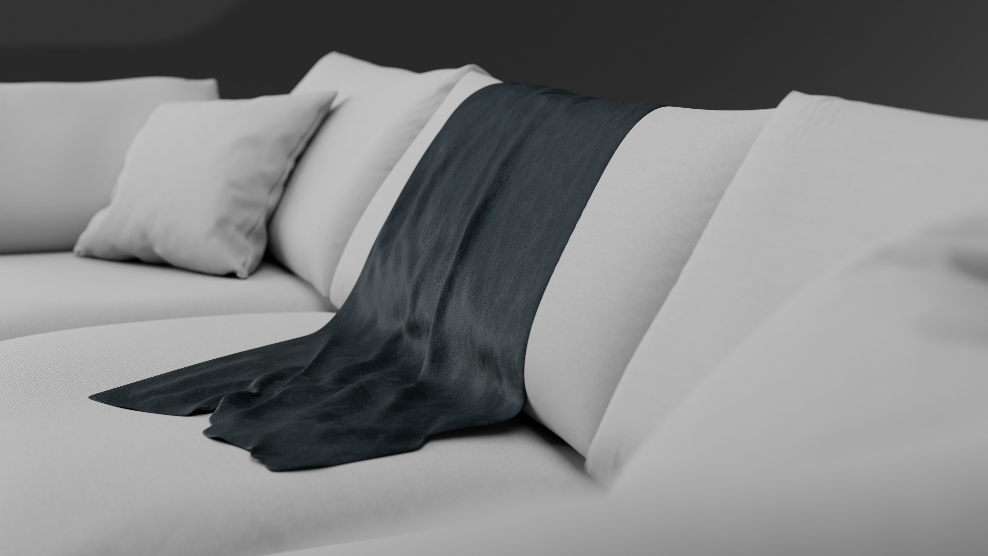 Cloud Modular Sofa 3D Model Ultra-Comfort 3-Piece plus Ottoman 3D model_7