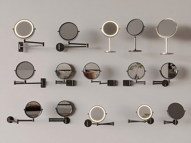 Vanity Mirror with Light Collection 3D Models 3D model
